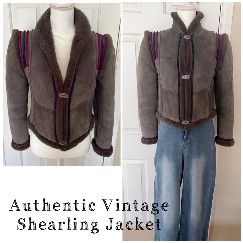 Authentic Vintage Shearling Cropped Jacket